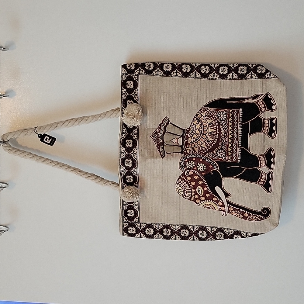 NWT Elephant Tote bag with Rope Handle